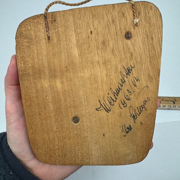 Vtg 1960s Bronze Praying Hands Albrecht Durer Germany on Wood Plaque Religious - Picture 5 of 10